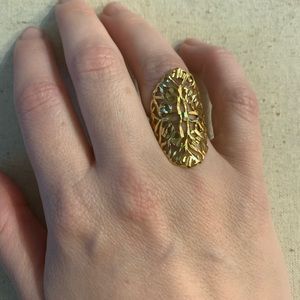22KT Gold Filagree Elven Nouveau Statement Ring
